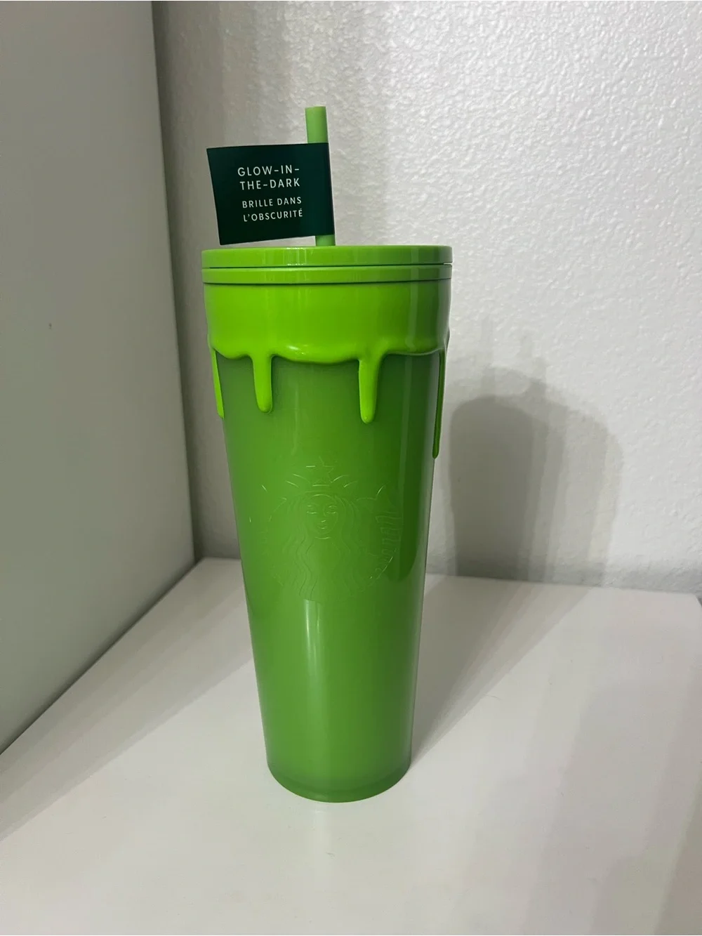 Starbucks New Neon Green glow in the dark limited edition.